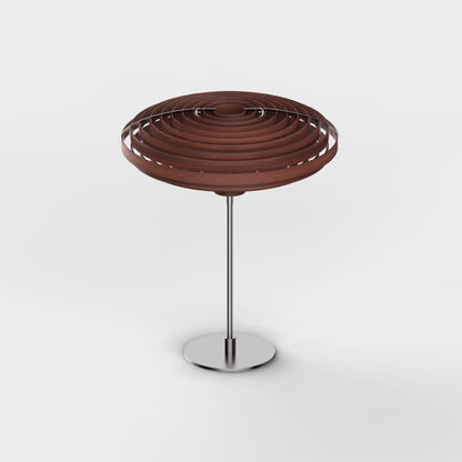 ellipse form, table lamp ,walnut , Wood lamp, top view