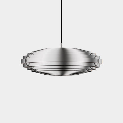 ellipse form, pendant light, Steel , front view